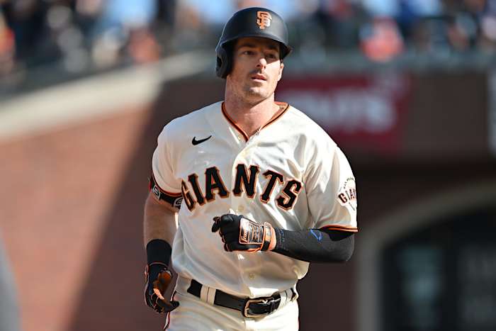 SF Giants outfielder Mike Yastrzemski. (2022)